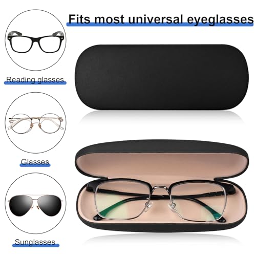 Joyberg Glasses Case, 2 Pack Eyeglass Case with Cleaning Cloth, Glasses Case Hard Shell Fits Most Glasses3