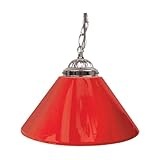 Trademark Gameroom Red Single Shade Gameroom Lamp, 14' (Silver Hardware)
