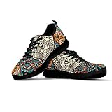 SEANATIVE Damen Sportschuhe Laufschuhe Mesh Atmungsaktiv Mode, - Ethnischer Elefant - Größe: 39.5 EU