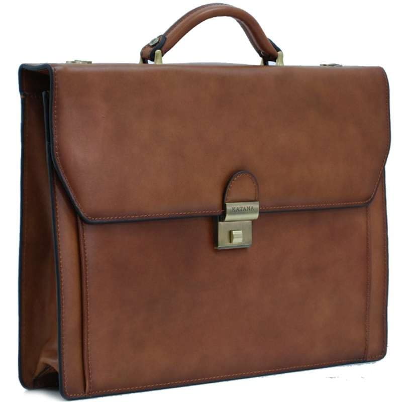 Katana - Cartable 1 soufflet en cuir de vachette -...