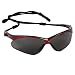 Jackson Safety V30 Nemesis Inferno Smoke Lens Safety Eyewear with Red Frame