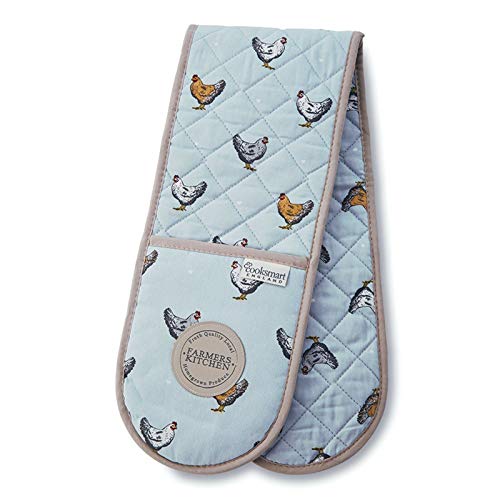 Cooksmart Farmers Kitchen Double Oven Glove Chicken Design
