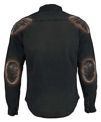 Milwaukee Leather MPM1621 Men's Grey Flannel Biker Shirt with CE Approved Armor - Reinforced w/Aramid Fibers - Image 3