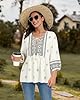 Vivilli Plus Size Clothes for Women, White Shirt W... #3