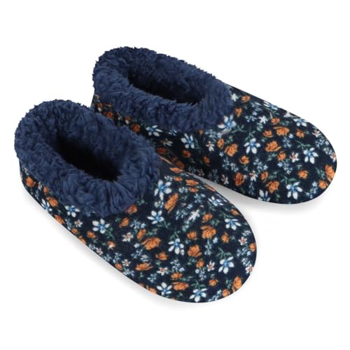 Snoozies Corduroy Slippers for Women with Memory Foam Insole, Sherpa-Lined Slipper Socks for Women Non-Skid4