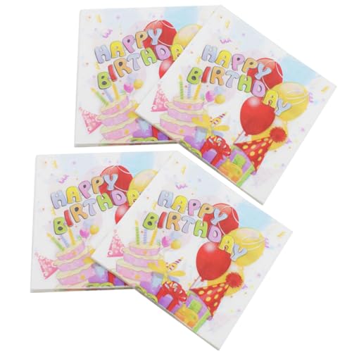 PRETYZOOM 1 Juego Servilletas De Cumpleaños Servilletas De 70 Cumpleaños Servilletas De 90 Cumpleaños Neón - Decoración Fiesta - Decoración Mesa Servilletas De Coctel Personalizadas 80 Hojas