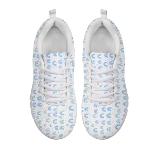 Fitness Womens Low Top Sneaker Lace Up Floral Print Lightweight Breathable Rear Pull Insole Running Shoe - Image 5