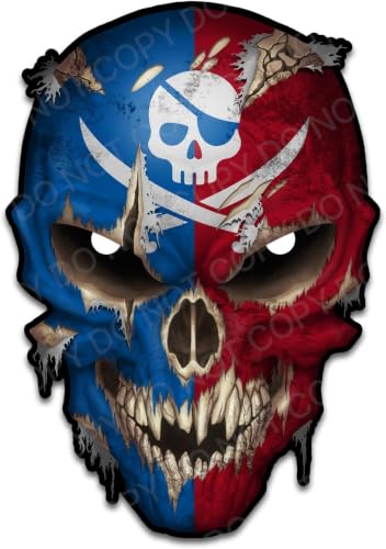 Image of Custom Skull Sticker Decal - Personalized Premium Vinyl Sticker - Weather-Resistant for Indoor & Outdoor Use - Easy Peel & Apply on Cars, Laptops, Windows & Tumblers