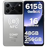 DOOGEE Note56 Plus Teléfono Móvil Andriod 16, 48GB+256GB/2TB Smartphone Octa Core 6.56' HD+ 90Hz, Batería 6150mAh, 50MP+8MP, Telefono Movil 8.5mm, Gemini AI/Dual SIM/GPS/NFC/Huella Dactilar/Face ID