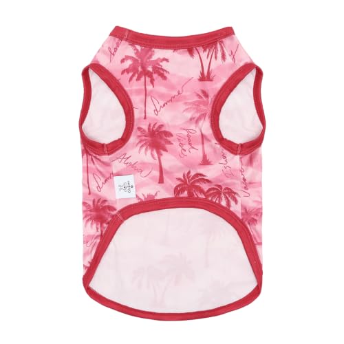 Image of CuteBone Dog Shirts 2-Pack Soft Pet Clothes Breathable Summer Vest for Small Puppy and Stretchy Cat Apparel 2BX25XS