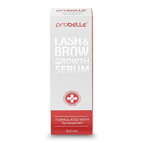 Probelle Lash & Brow Growth Serum, Eyelash Enhancer and Eyebrow Formula with Sympeptite Bioactive Peptide Blend, 9 mL