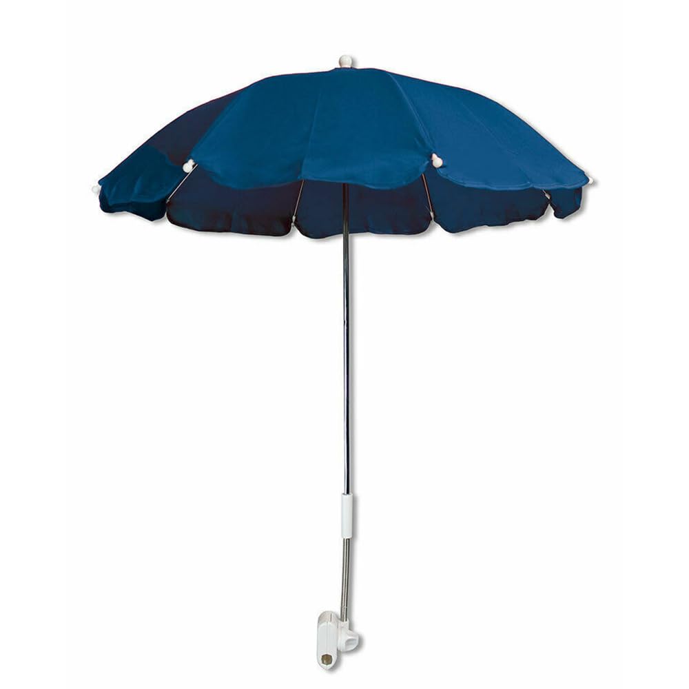 Vetrineinrete® Ombrellino per passeggino parasole ombrello Ø70 cm per carrozzina protezione dai raggi solari uv accessori per carrozzino blu C10