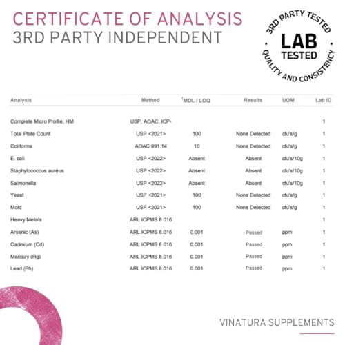 Vinatura 00850052623036 Lactobacillus Rhamnosus, Reuteri, Gasseri, Plantarum, Crispatus, Acidophilus Probiotics thumb #4