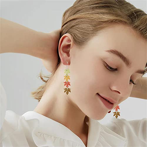 coadipress Thanksgiving Fall Earrings for Women Cute Colorful Anime Turkey Chicken Pumpkin Red Maple Leaf Dangle Drop Statement Earrings Thaksgiving Autumn Jewelry Holiday Present Favors3