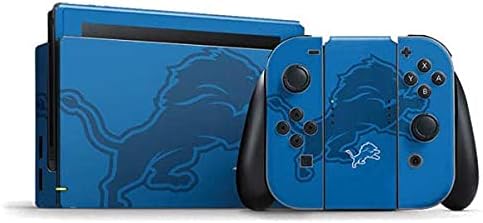 Skinit Decal Gaming Skin Compatible with Nintendo Switch Bundle - Officially Licensed NFL Detroit Lions Helmet Design