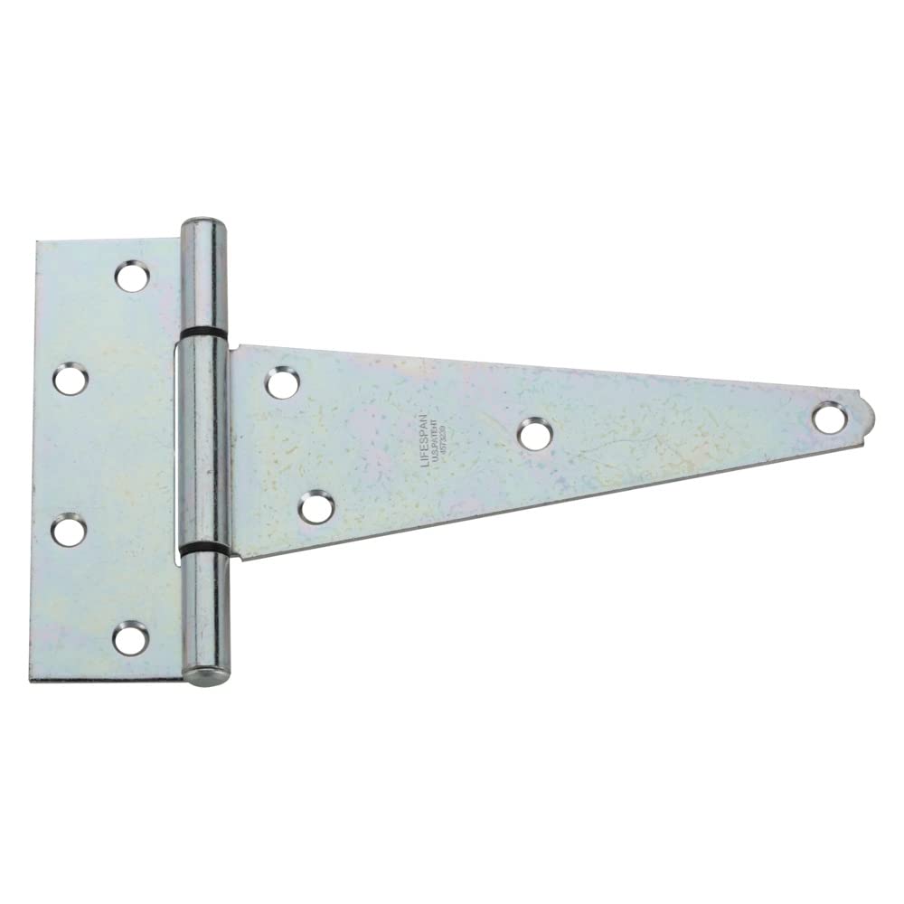 National Hardware N129-239 Extra Heavy T-Hinge, 7 Hole, Hot Roll Steel, Zinc Plated, 8 inch