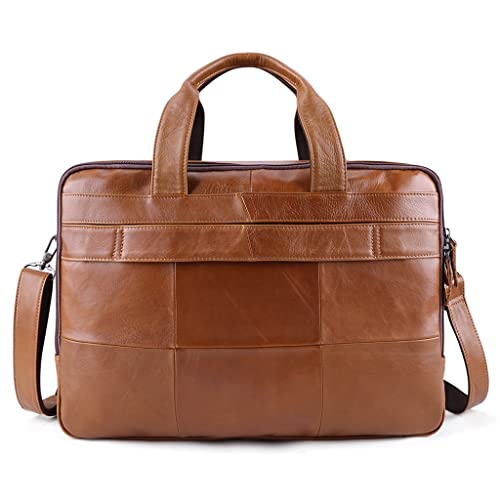 17 Inch Laptop Bag Men Genuine Leather Handbag Large Men's Travel Shoulder Bag Male Leather Briefcases2