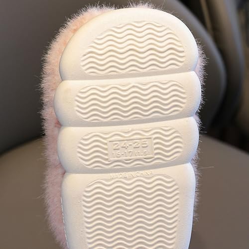 Kids Girls Boys Cute Bunny Slippers Soft Plush Fuzzy House Shoes Non-Slip Indoor Outdoor Full Wrapped Winter Slippers3