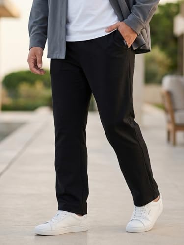 Image of Urbano Plus Men Mid Rise Cotton Regular Fit Casual Chino Pants Stretch
