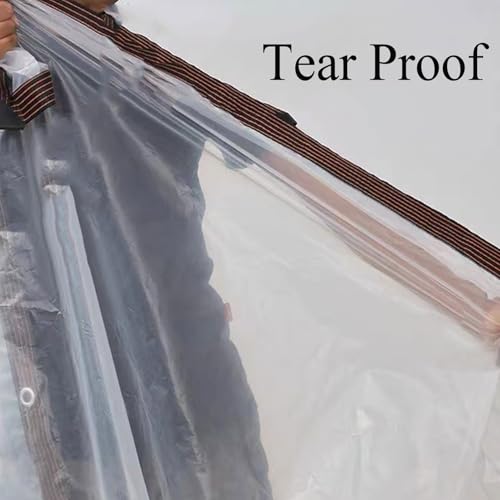 Bâche transparente étanche avec œillets 120g/m² extérieure 3x7m