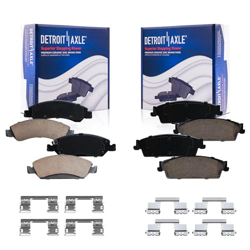 Detroit Axle - Brake Pads for Chevy GMC Silverado Sierra Suburban Yukon XL 1500 Avalanche Tahoe...