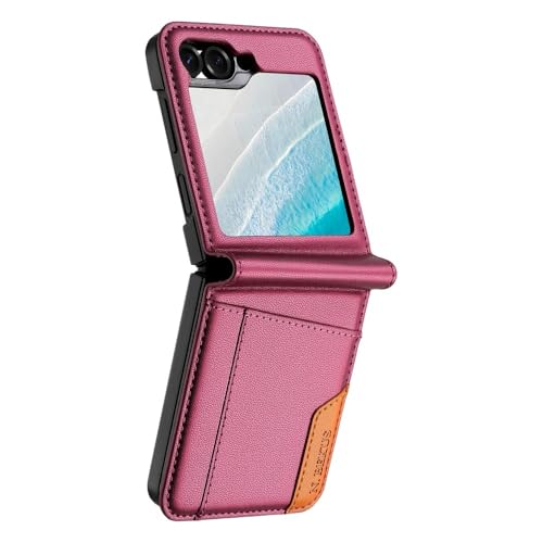Étui Samsung Galaxy Z Flip 4 rouge - Protection cuir magnétique et rigide