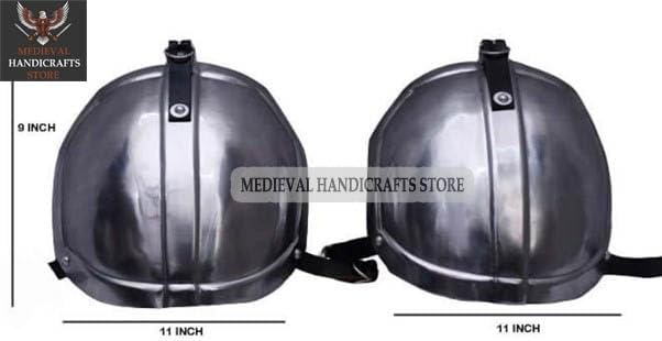 Medieval HANDICRAFTS Store Medieval Shoulder Armor Mandalorian Pauldron Armor Metal Spaulder Armor Costume Silver