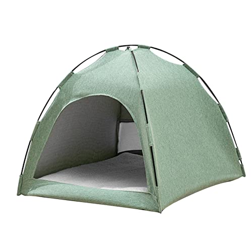 Pet Tent Ventilação Grande Espaço Lavável para Gatos Casa Macia para Casa (Verde)