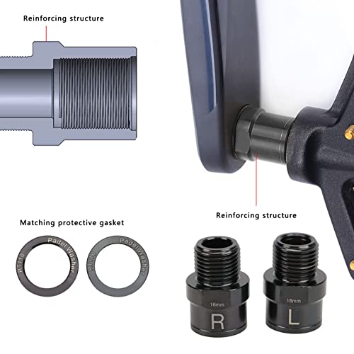 16Mm Bike Pedal Extender, Titanium Alloy Cycling Pedals Adapters Bike Pedal Extension Shaft For Mountain Road Bike(Black) #TOP4