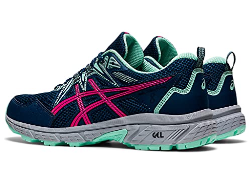 ASICS ASICS Women's Gel-Venture 8 D Running Shoes, 7.5, MAKO Blue/Pink GLO