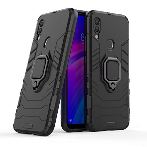 FTRONGRT Funda para ASUS Zenfone MAX Pro (M1) ZB601KL,Soporte Plegable, A Prueba de Choques，Carcasa a Prueba de Golpes TPU+PC Case para ASUS Zenfone MAX Pro (M1) ZB601KL -Negro