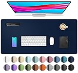 Aothia Office Mat, Mouse Pad, Office Mat, 80x40cm, Non-Slip PU Leather Desk Blotting Protector Laptop Desk Protector for Home and Office (Dark Blue)