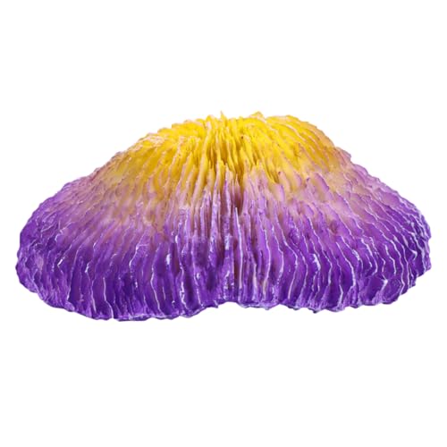 BESPORTBLE Aquarium Reef Decorations Resin Fish Tank Ornaments Violet Simulation Stress Fish Hiding Cave