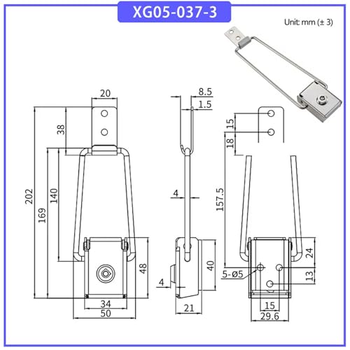 Loquet extensible pour caissons lumineux résistant aux vibrations - 3
