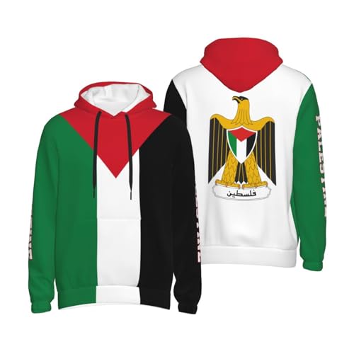 Palestine Flag Palestinian Patriotic Men Hoodies Sweatshirt Drawstring Pullover Outerwear Pride Hood