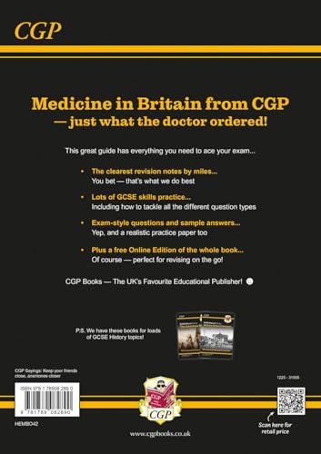 Grade 9-1 GCSE History Edexcel Topic Guide - Medicine in Britain, c1250-Present (CGP GCSE History 9-1 Revision)