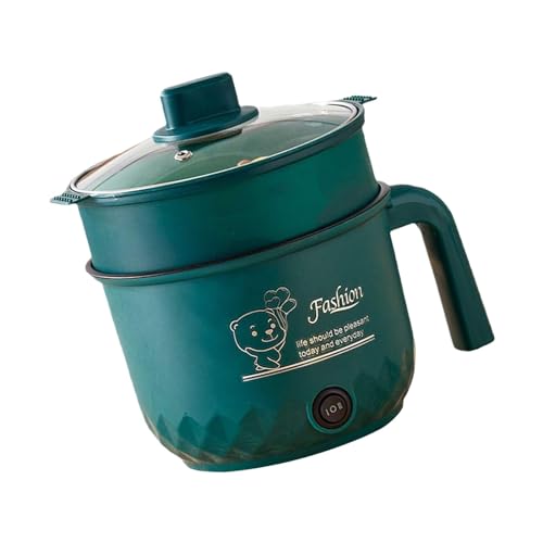 ANSNOW Olla Eléctrica Multifuncional 1.8L Vaporera Calefactora con Vaporizador de Acero Inoxidable