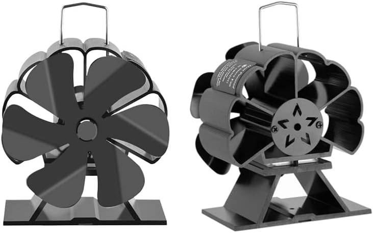 JIMBON 6 Blade Mini Stove Fan/Slient Fan for Heat Circulation/Wood Burner Fan/Eco Fire Fan Wood Burner for Wood Burner/Log Burner/Fireplace