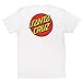 SANTA CRUZ S/S T-Shirt Chest Dot Skate T-Shirt White, Size Large