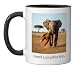 Van Gogh Starry Night Fans Team Youth Boys Soccer Player Ceramic Mug, Black/White