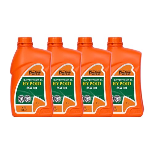 Image of PALCO Hypoid 85W140 Heavy Duty Gear Oil 1 Litre (Pack of 4), API GL-5 Gear Oil for Car and Commercial Vehicles, Manual Gearbox & Axles, High Load Protection & Smooth Shifting