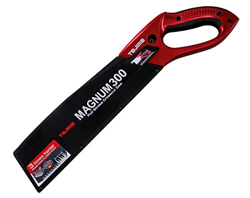 Tajima Japansäge Magnum 300 (Sägeblatt 300 mm, Holzsäge mit 2-Komponenten Griff, Fluoro-Coat-Beschichtung, Säge mit Alu Druckguss-Gehäuse) MG300FB