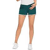 Women's Maternity Shorts Cotton Stretchy Athletic Workout Shorts Underbelly Pregnancy Shorts Pants (