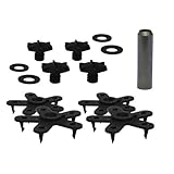 Eagle Klaw - Floor Mat Clips Set of Anti-Slip Fixing Retainers for Car Mats - Made in USA - Black -...