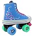 Lenexa Roller Pixie Kid’s Quad Roller Skates with High Top Shoe Style for Indoor/Outdoor Skating | Durable, Easy to Skate, Made for Kids (Blue, Kids 2)