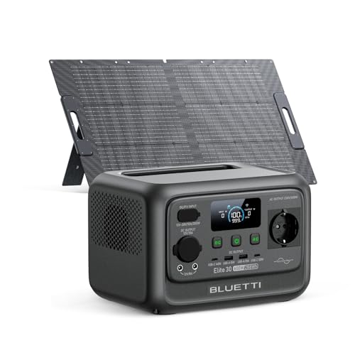 BLUETTI Elite 30 V2 Generador Solar con 100W Panel Solar (Se Envía por Separado), Estación de...