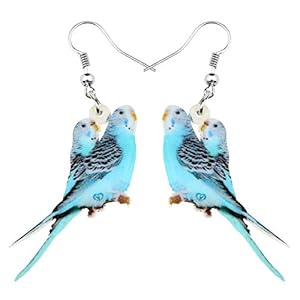 Blaue Wellensittiche! Foto Ohrh&auml;nger, Ziervogel Ohrringe | Schmuck-Mode