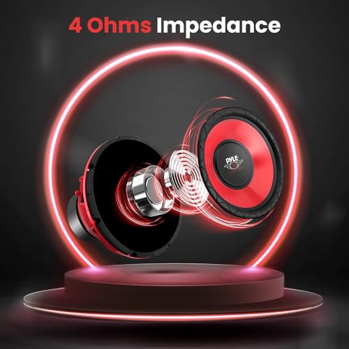 PYLE PLW10BL 10-Inch 600 Watt Subwoofer, Red