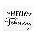 Hello February Quote Handwrite Cleaning Cloth Screen Cleaner 2pcs Suede Fabric