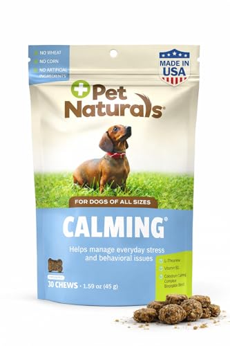 Pet Naturals Calming for Dogs, 30 Chews - Naturally Sourced Stress and Anxiety Calming Ingredients for Behavior Support - Vet Recommended